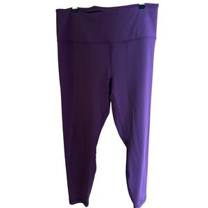 90 Degree by Reflex Womens XL Purple High Waisted Athletic Leggings Yoga Pants
